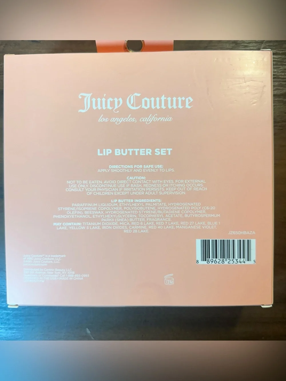 Juicy Couture Pretty in Peach 4 Pc Lip Butter Collection Gift Set New